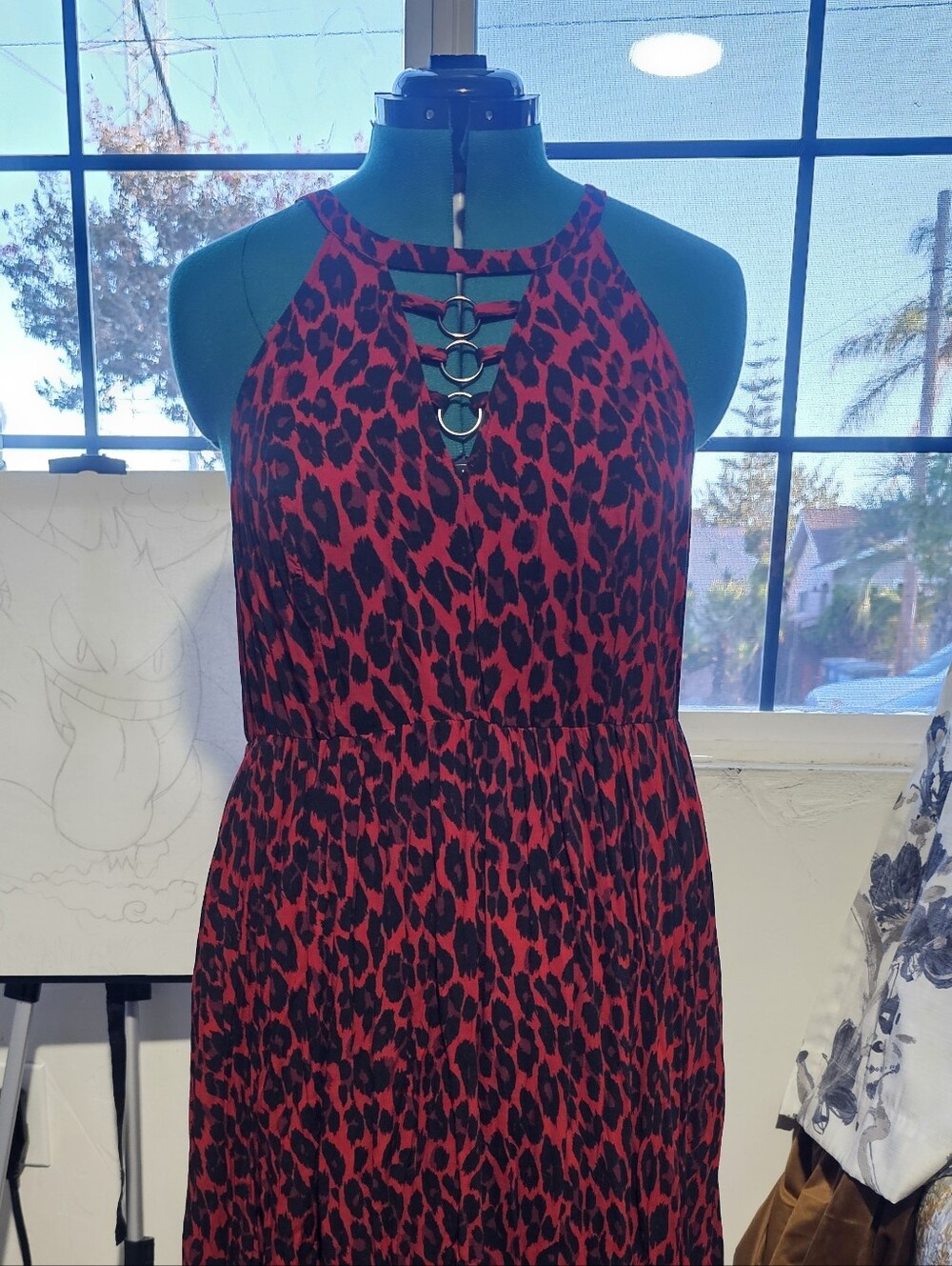 Red And Black Leopard Print